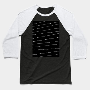 Cool black and white barbed wire pattern Baseball T-Shirt